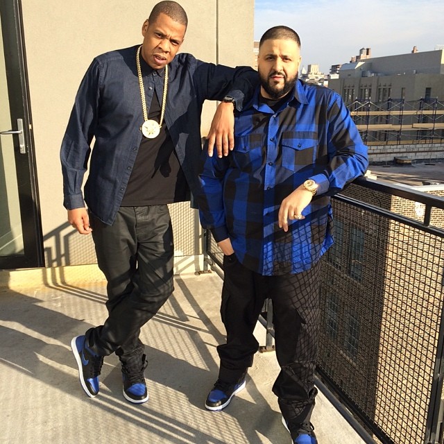 Jay Z & DJ Khaled wearing Air Jordan I 1 Retro Royal