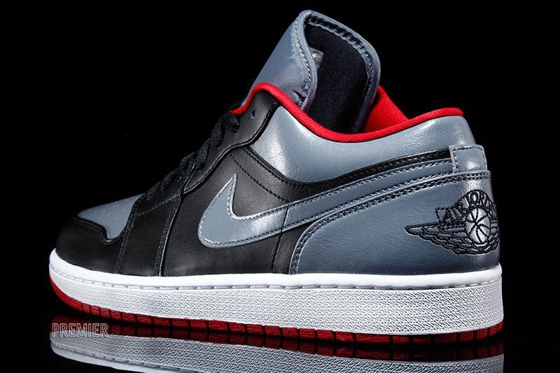 Air Jordan 1 Retro Low Black Cool Grey Gym Red Sole Collector