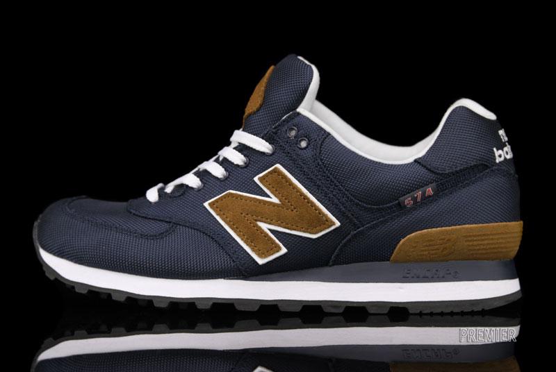 new balance 574 navy gold