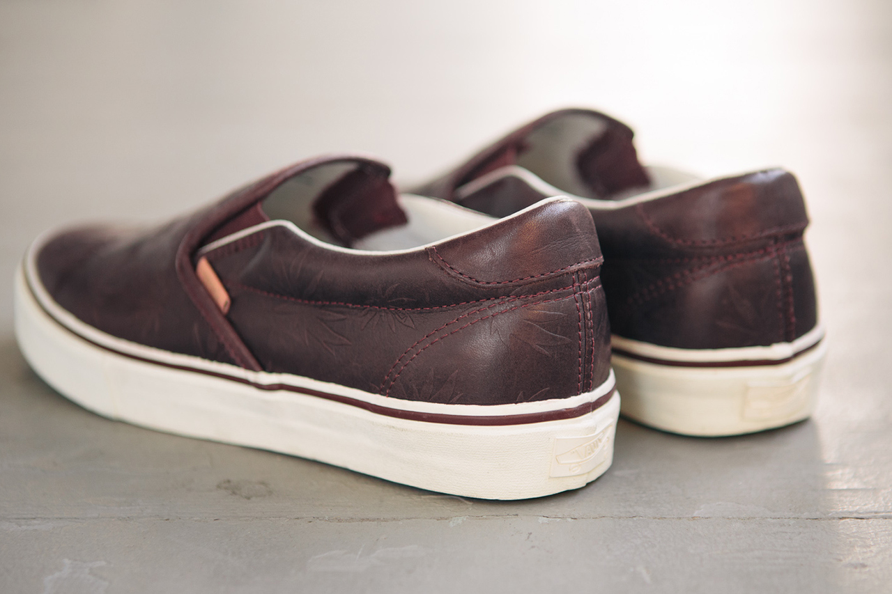 vans slip on in pelle