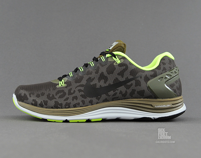 nike lunarglide 5 shield cheetah in dark loden profile