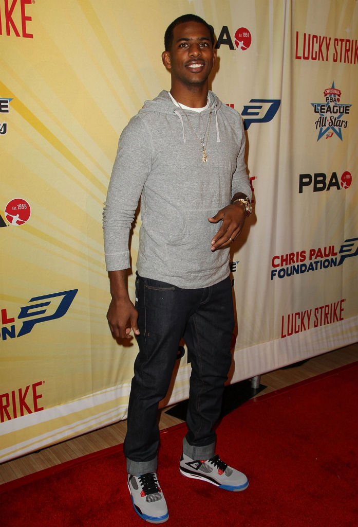 Chris Paul Wears Air Jordan IV 4 Grey Blue Red Pop Art (9)