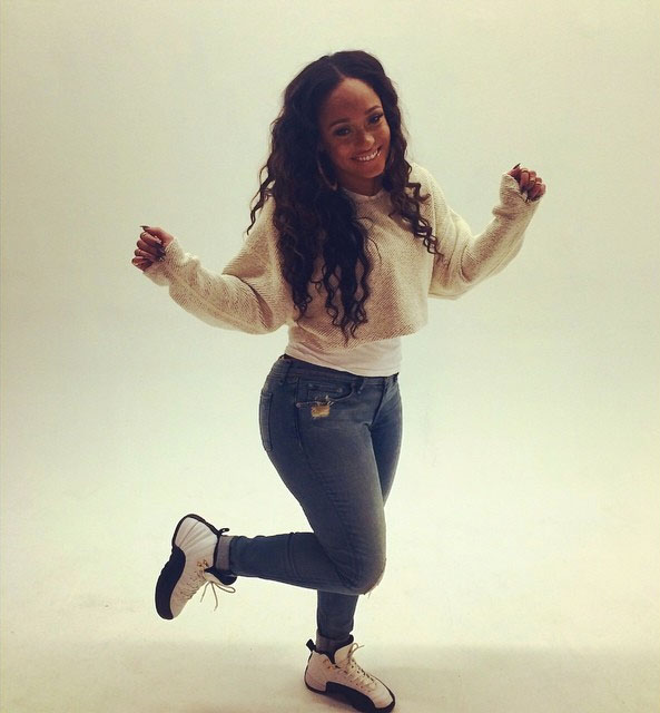 Tahiry wearing Air Jordan XII 12 Taxi