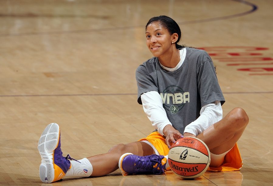 Candace Parker wearing adidas adiZero Shadow PE