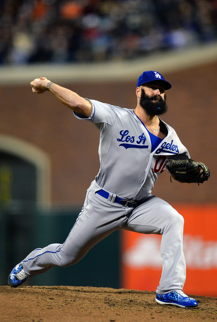 MLB Watch Brian Wilson Nike Huarache Dodgers PE