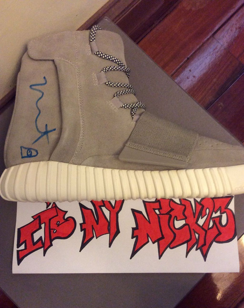 kanye west signed yeezys