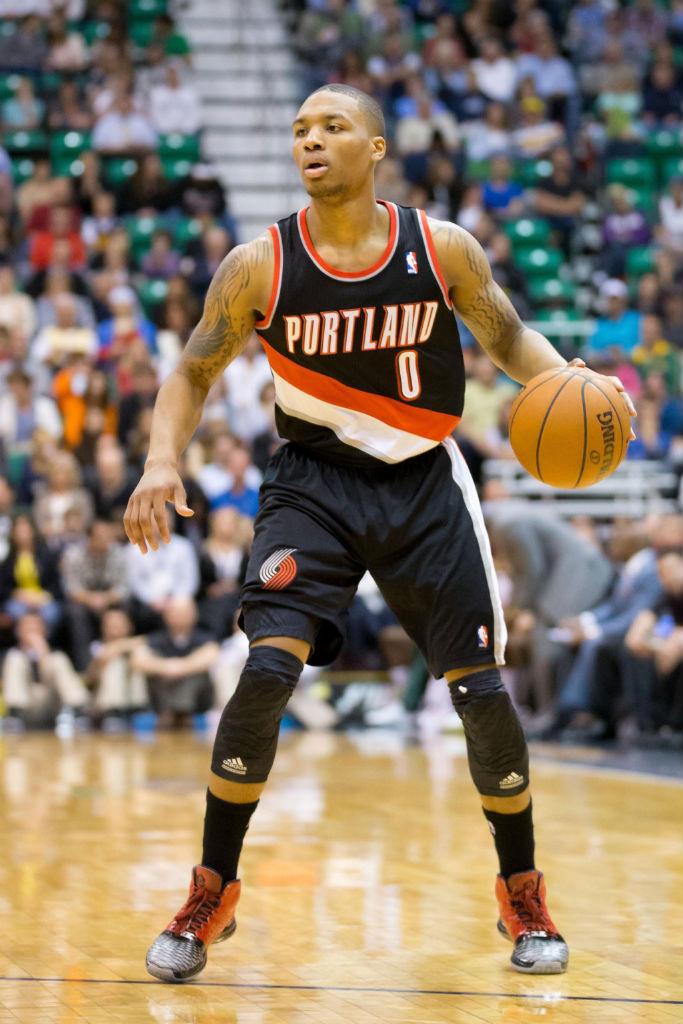 Damian Lillard wearing adidas Rose 3.5 by CJ Bumgat