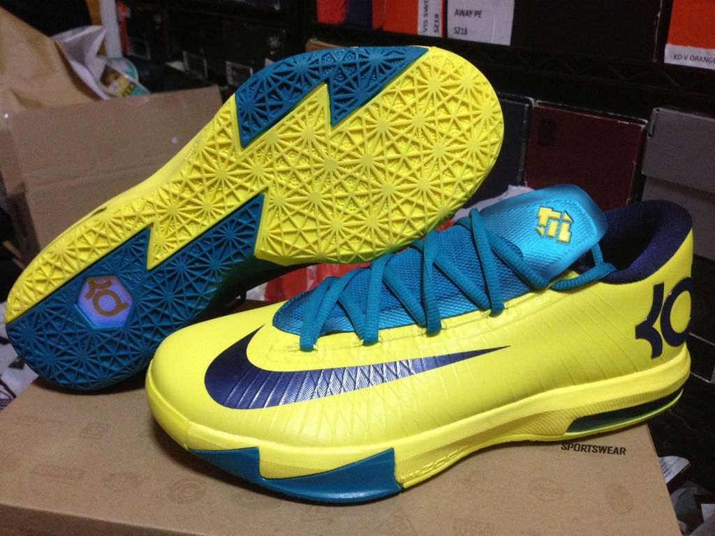 Nike KD VI Yellow Teal Navy 599424-700 (2)