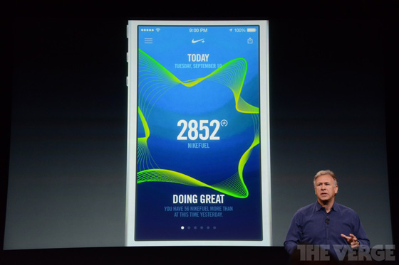 Apple presents Nike+ Move Fuel app for the iPhone 5s M7 