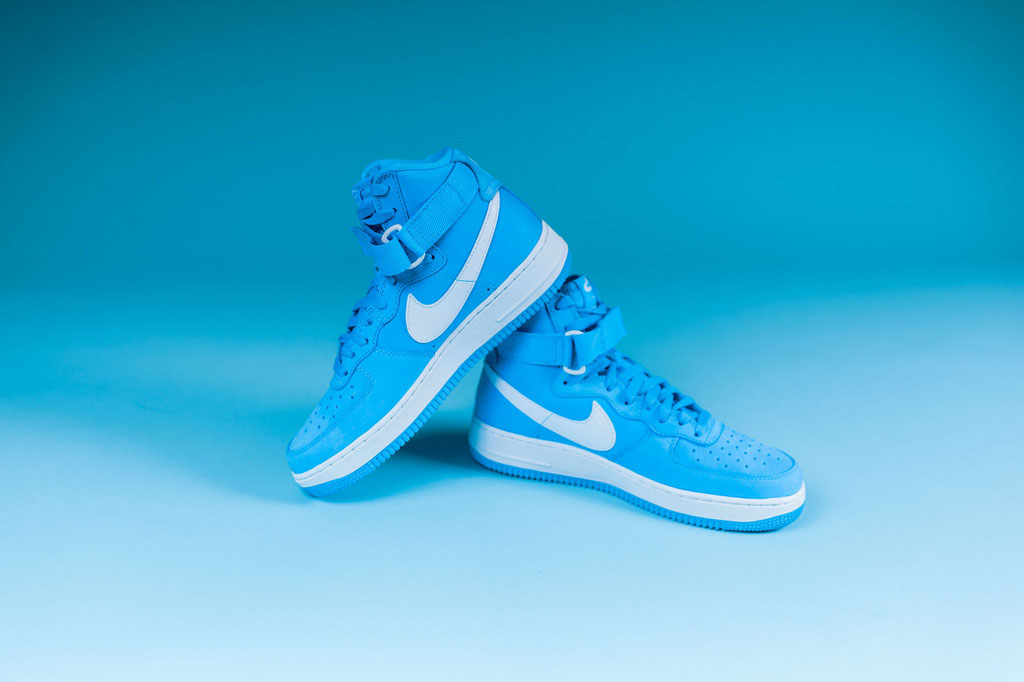 baby blue air force ones high top