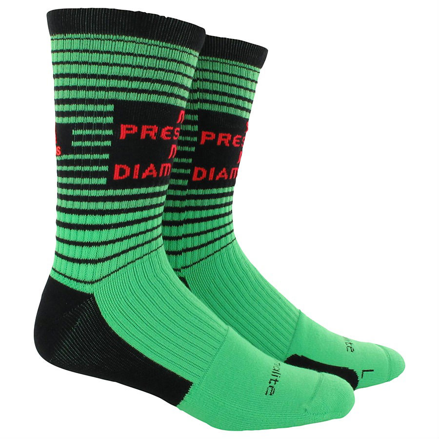 adidas Robert Griffin III RG3 Team Speed Crew Socks No Pressure No Diamonds Green Black Q31313 (1)