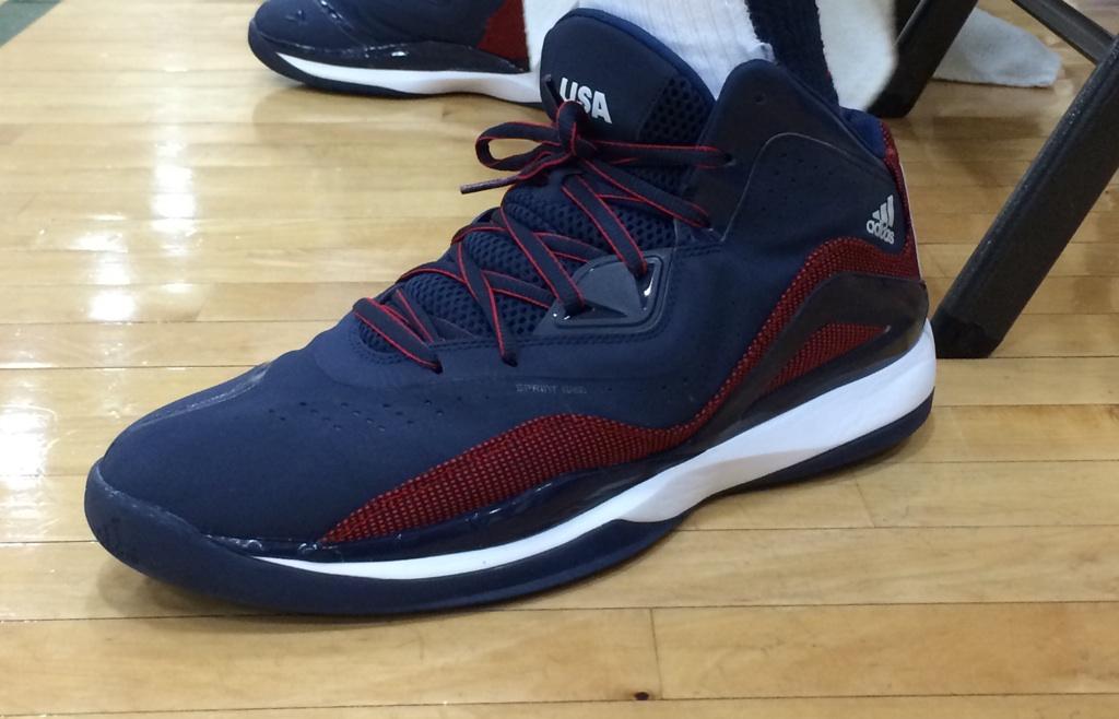 Kenneth Faried wearing adidas Crazy Ghost 2014 USA Away