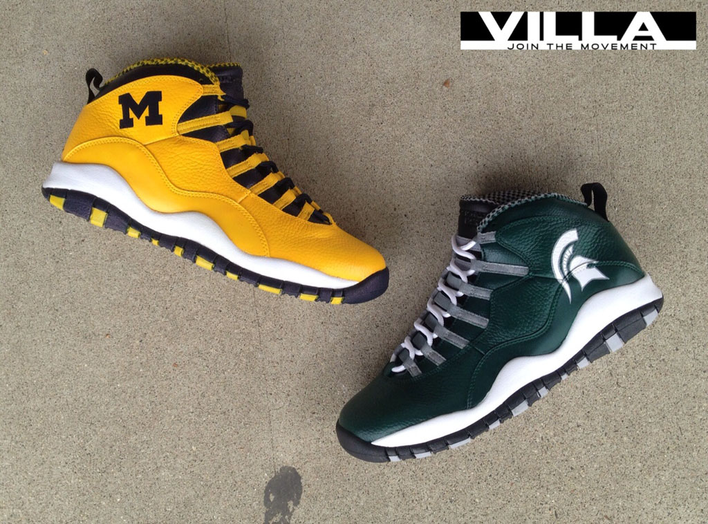 Air Jordan 10 X 'A State Divided' for VILLA by Mache Custom Kicks