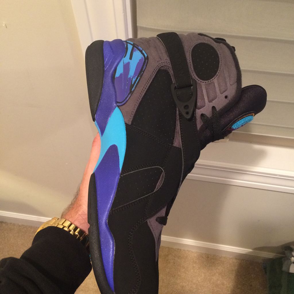 jordan aqua 8 on feet