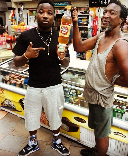 Troy Ave wearing Air Jordan III 3 Sport Blue