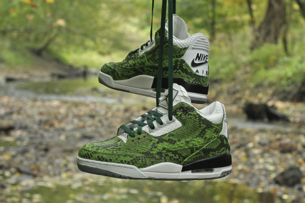 Air Jordan 3 III 'Green Python' by JBF Customs (1)