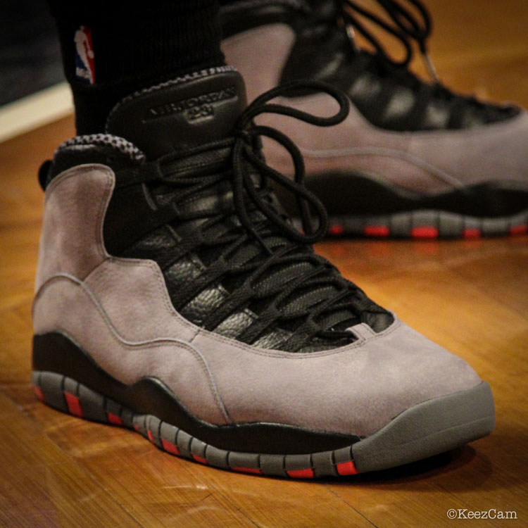 Andray Blatche wearing Air Jordan X 10 Retro Cool Grey