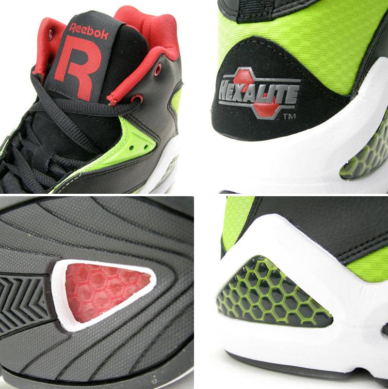 Reebok Kamikaze III Black Sonic Green Excellent Red J83098