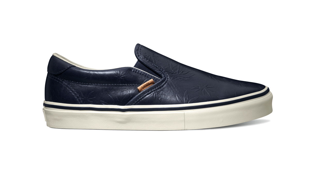 Vans lux cheap leather slip on