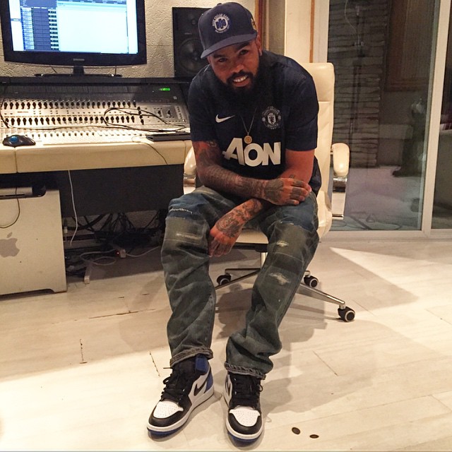 Stalley wearing fragment x Air Jordan 1 Retro