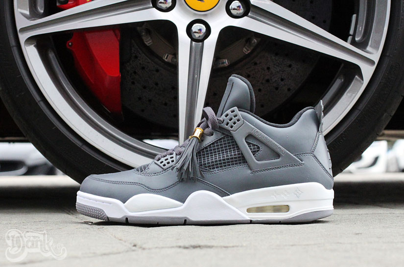 Air Jordan 4 Louis Vuitton Don Dank Customs Black Grey Juwan Howard