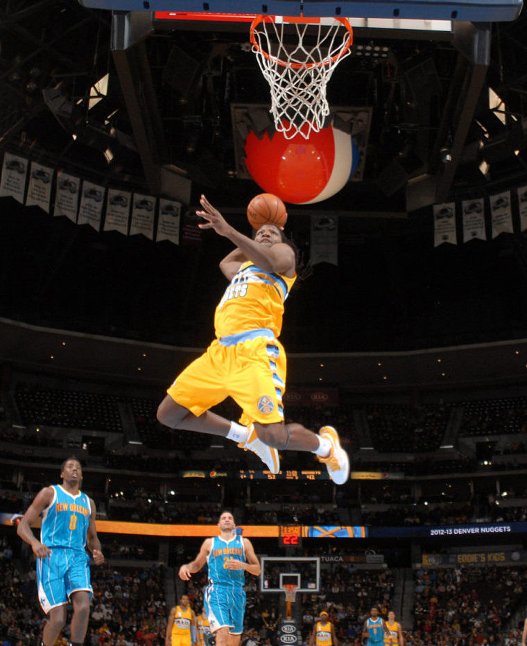 Kenneth Faried wearing adidas adizero Ghost 2