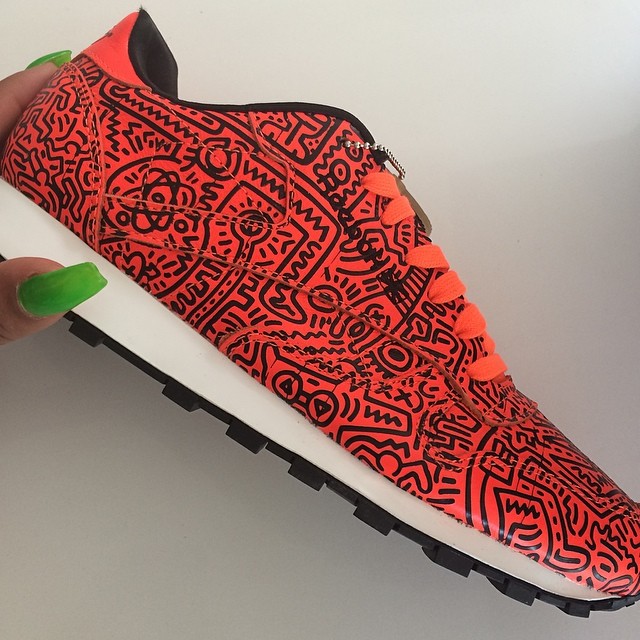 Christina Milian Picks Up Keith Haring x Reebok Classic Lux