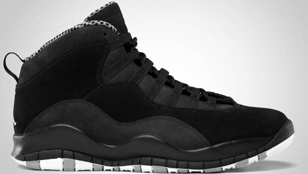 Black and white jordan clearance 10s