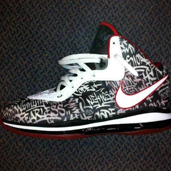 Lebron James Debuts New Graffiti Nike Lebron 8 V 2 Pe Sole Collector