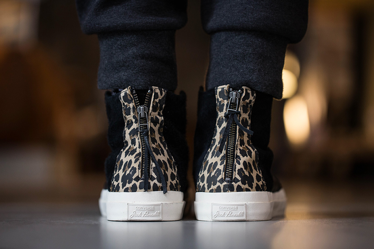 INVINCIBLE x Converse First String Johnny Hi leopard zip heel