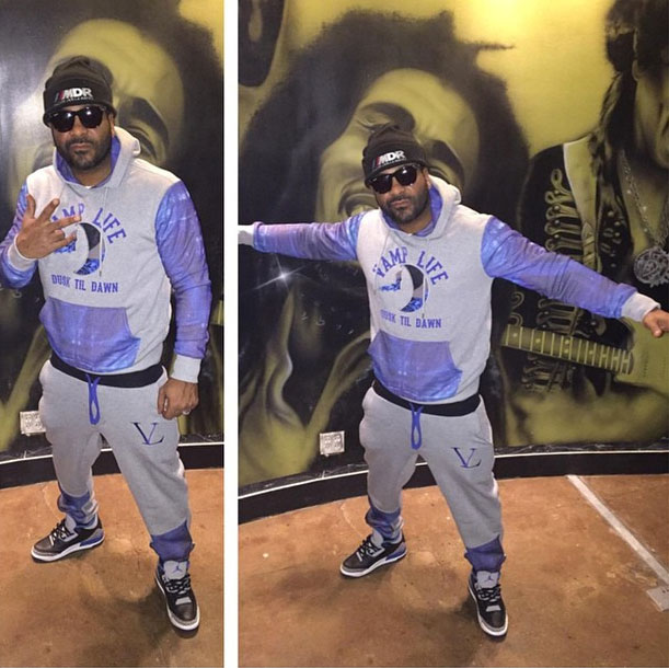 Jim Jones wearing Air Jordan III 3 Sport Blue