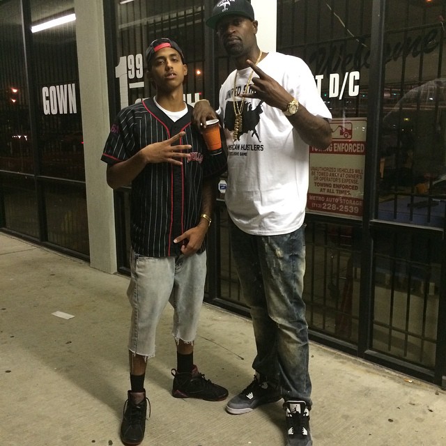 Stephen Jackson wearing Air Jordan IV 4 Fear Pack