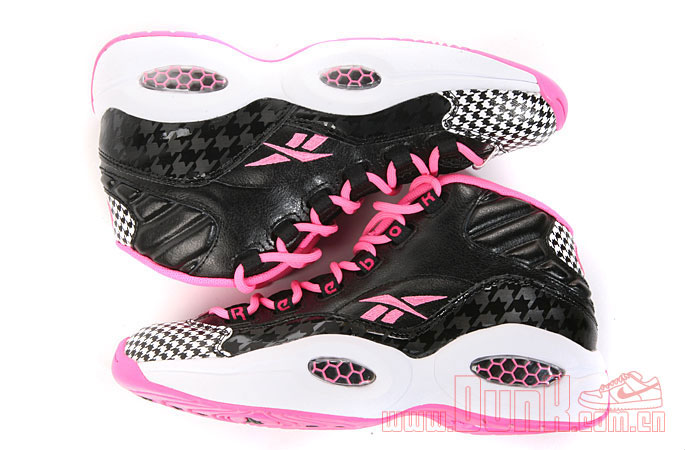Reebok Question GS Black/Pink Houndstooth (8)