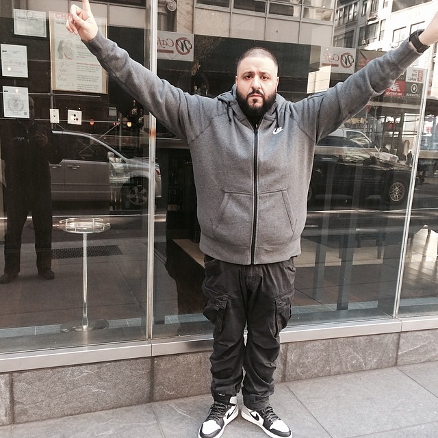 DJ Khaled wearing Air Jordan I 1 Barons