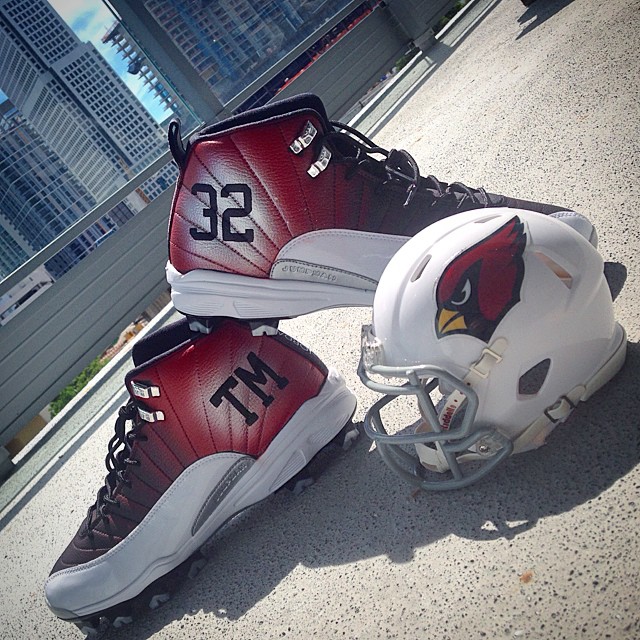 Tyrann Mathieu wearing Air Jordan XII 12 by Soles by Sir (1)