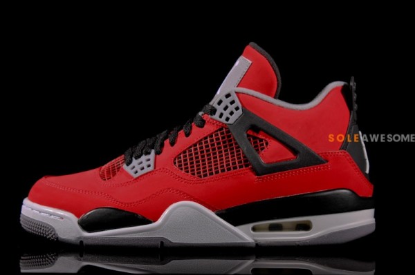 jordan 4 black red grey