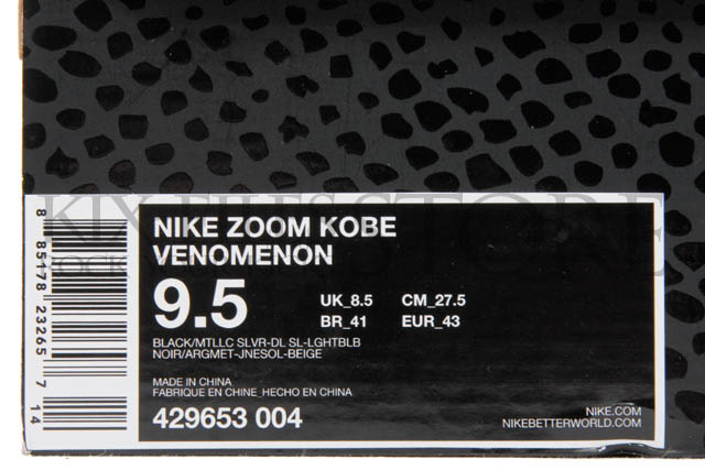 Nike Zoom Kobe Venomenon - Black/Metallic Silver-Del Sol-Lightbulb ...