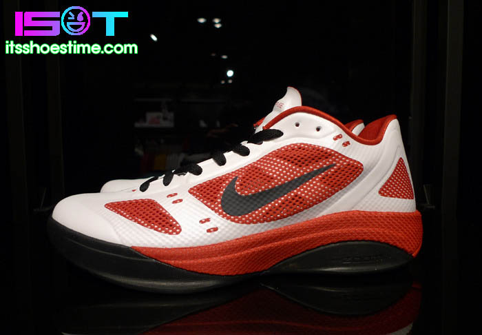 Nike Zoom Hyperfuse 2011 Low White Sport Red Black 454137-101