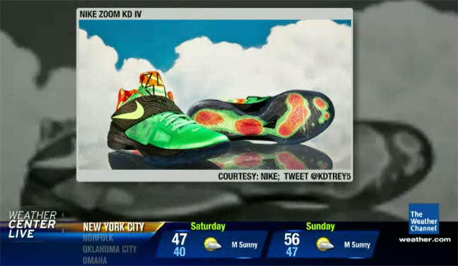 Video: Nike Zoom KD IV "Weatherman" Gets Weather Channel Coverage