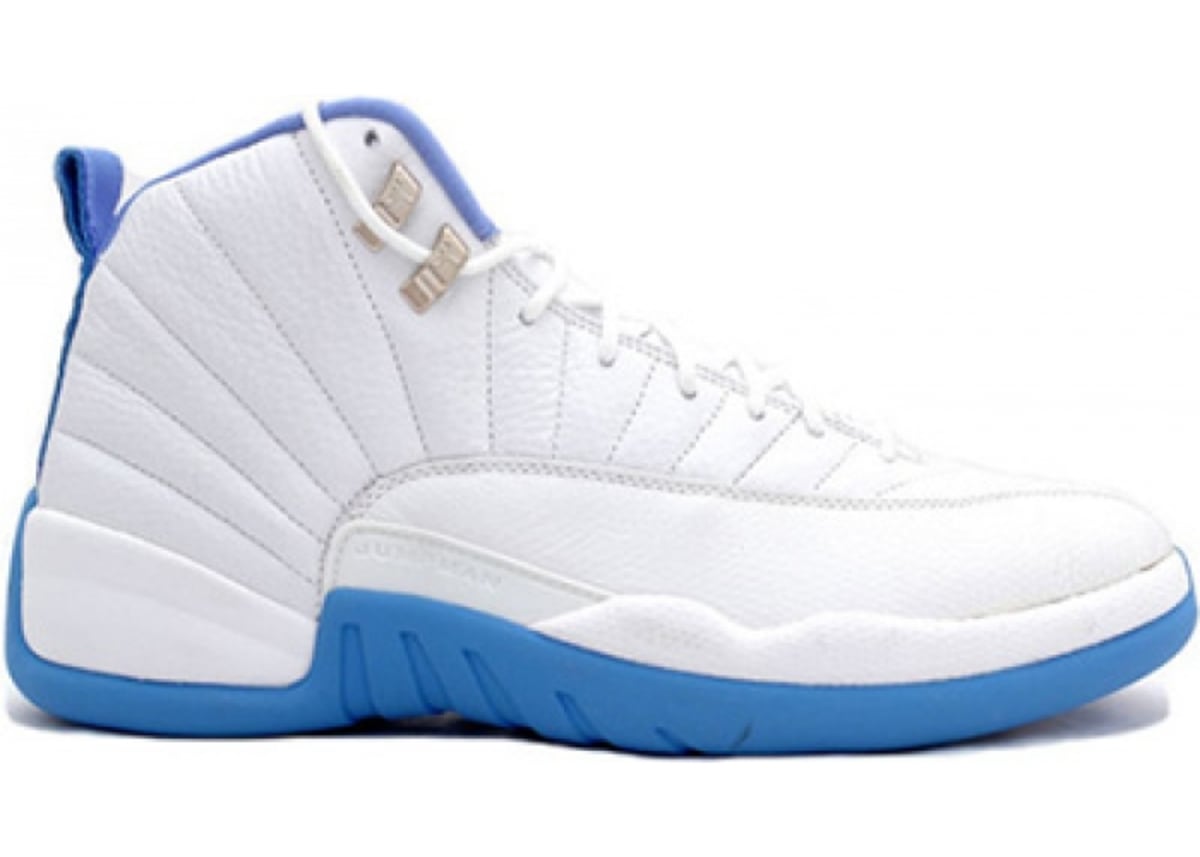 white and sky blue 12s