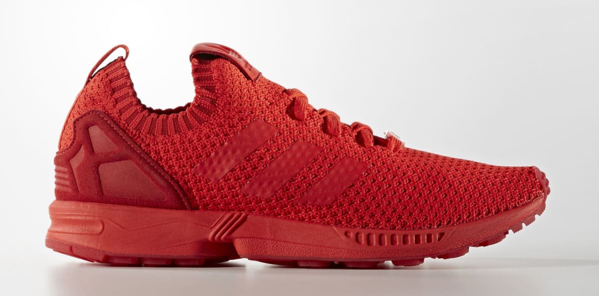 adidas originals zx flux all red