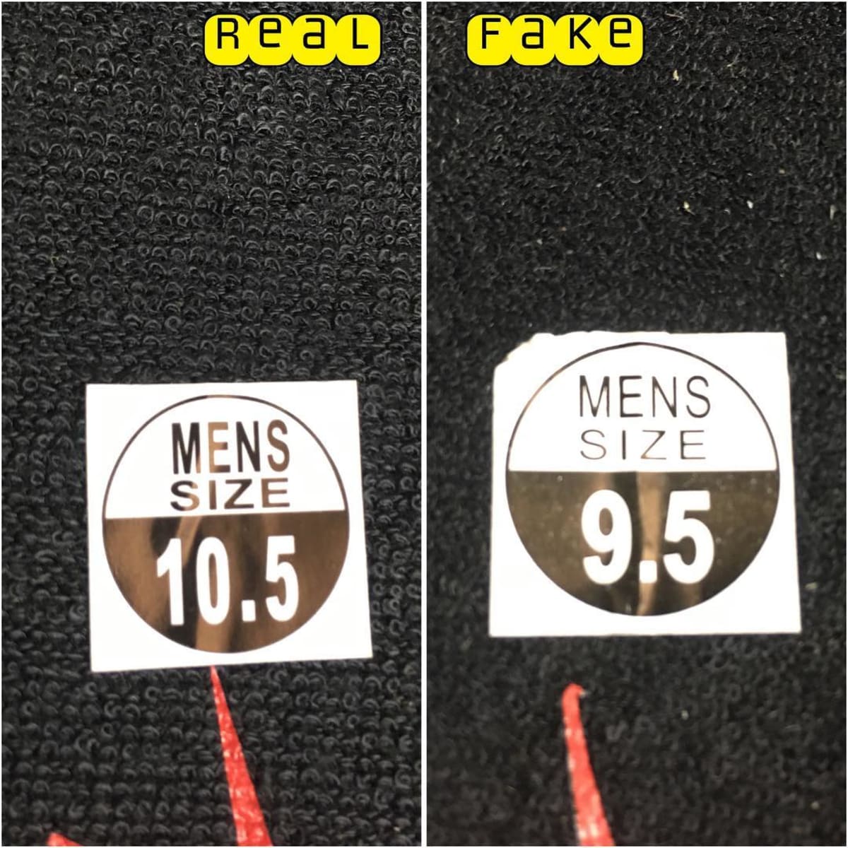 Air Jordan IV 4 "Cement" Real vs. Fake Legit Check Insole Stickers