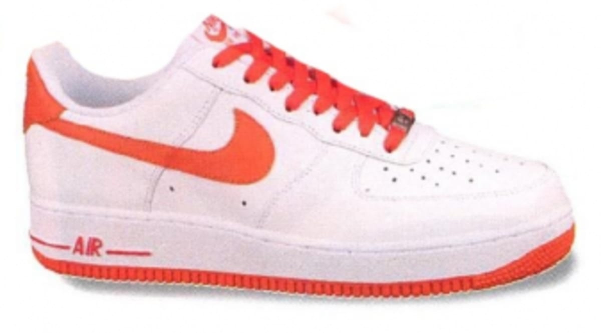 grey orange and white air force 1