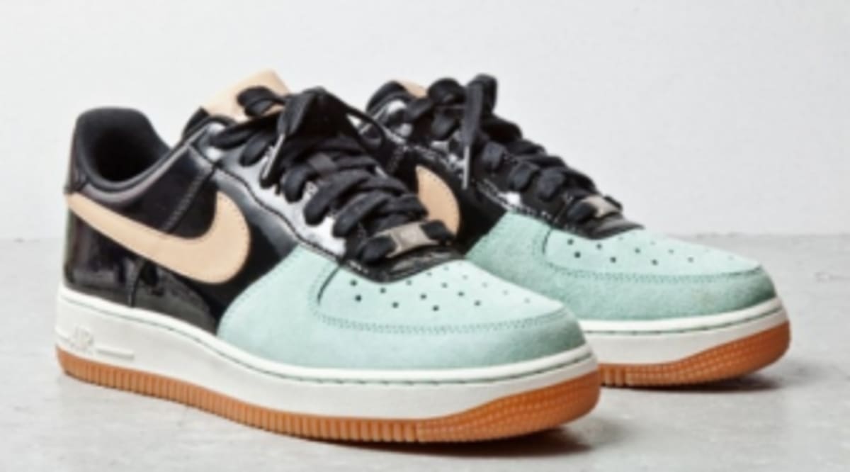 nike air force 1 mint green and black