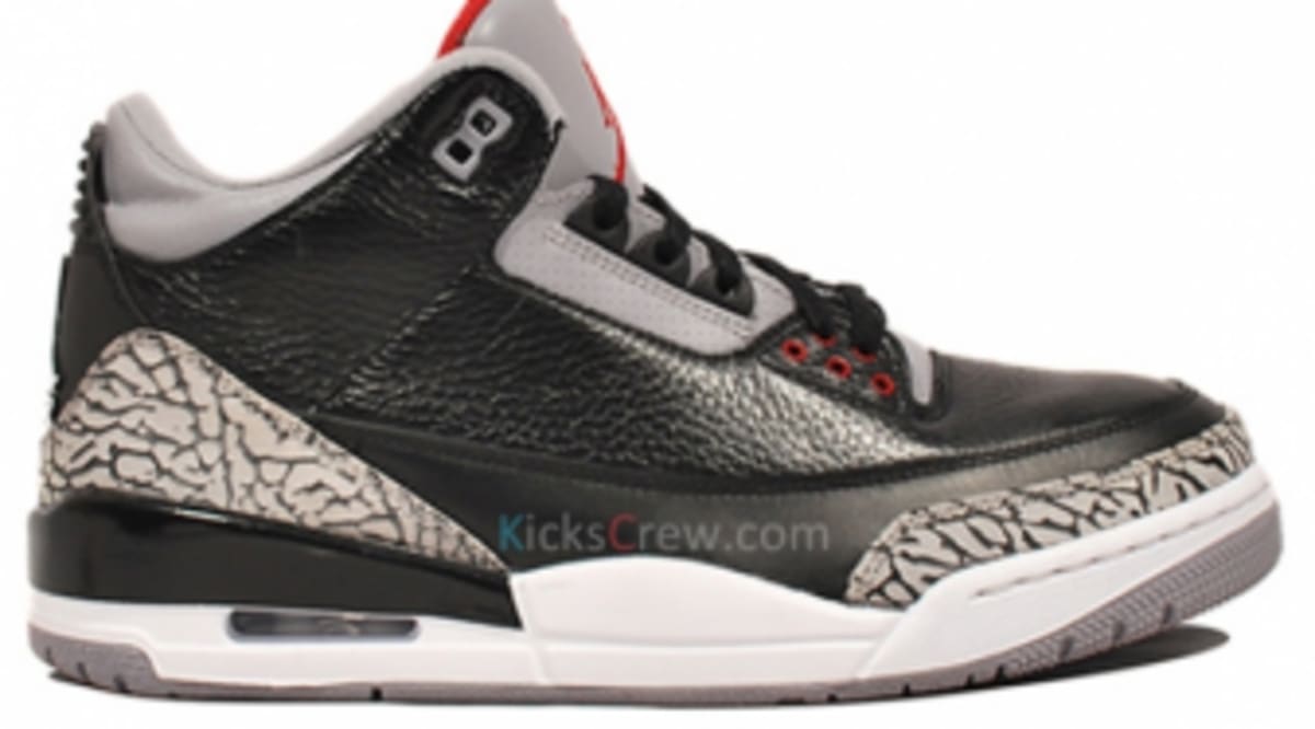 Air Jordan Retro 3 - Black/Varsity Red-Cement Grey - New Images | Sole ...