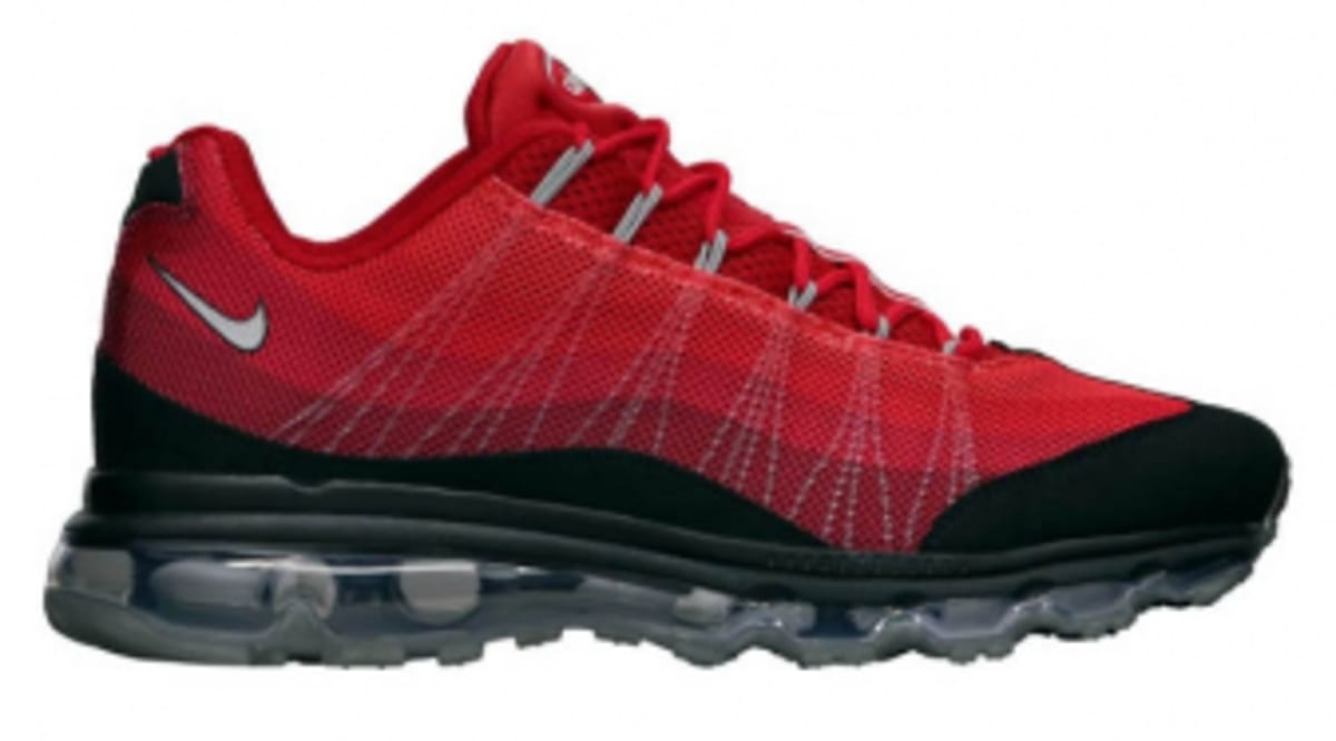 red and silver air max