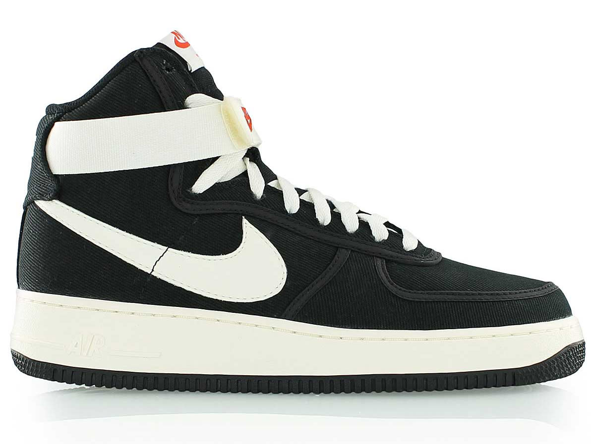 air force 1 high black canvas