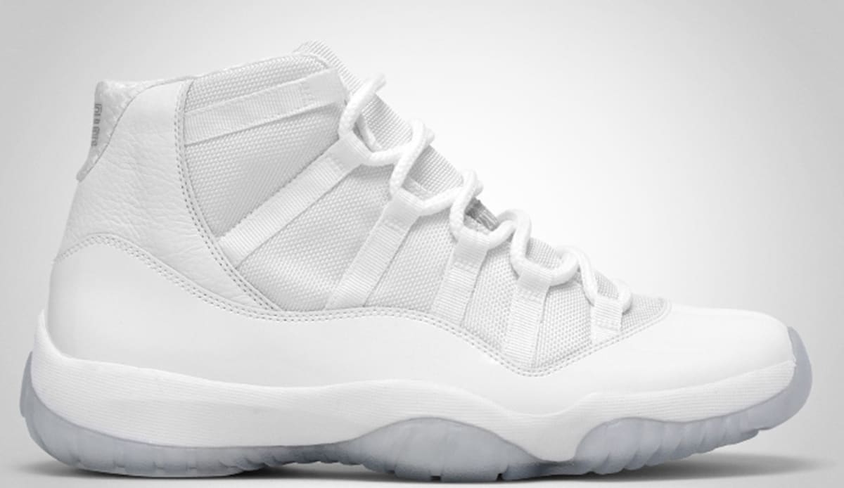 white metallic silver 11s