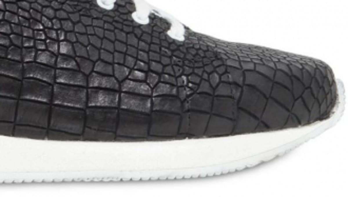 irving crocodile embossed leather sneaker