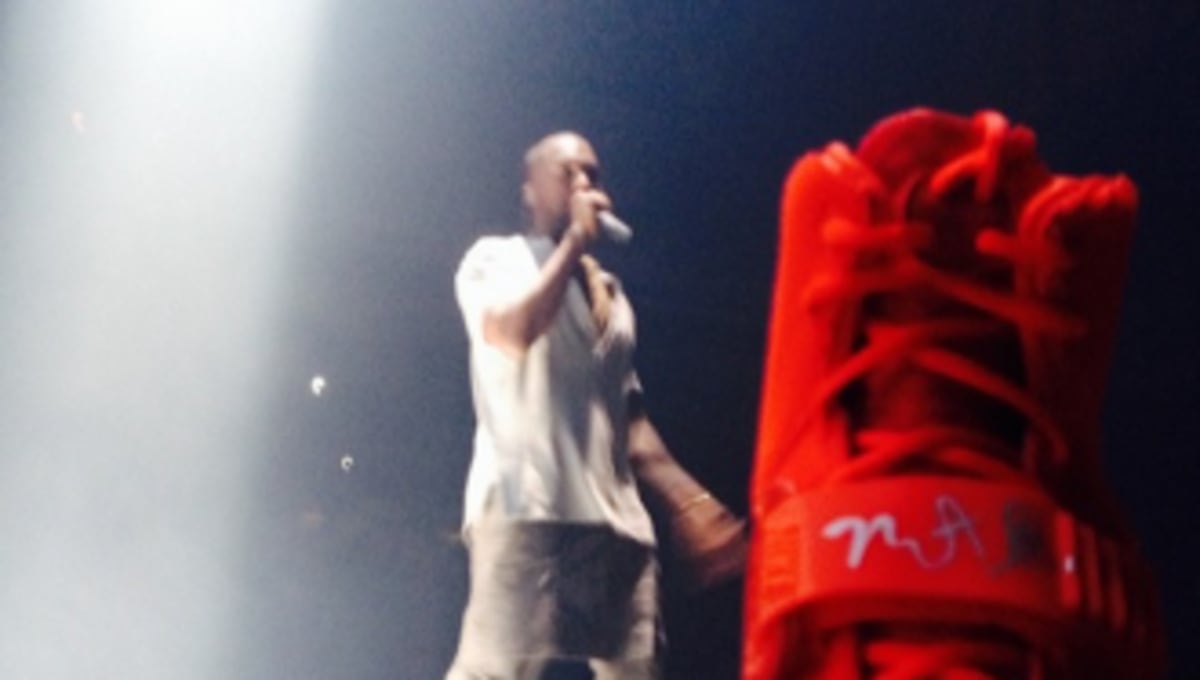 kanye west wearing red octobers